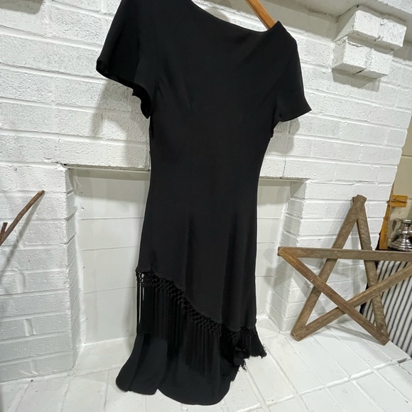 Black dress with fringe - Picture 3 of 8